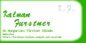 kalman furstner business card