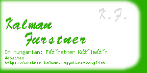 kalman furstner business card